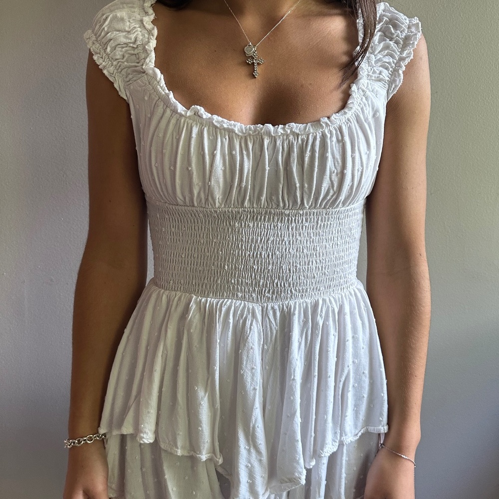 Princess Polly Love Galore Romper: White